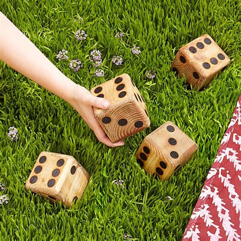 yard dice backyard games dice wooden game uncommongoods
