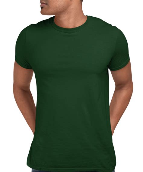 medle solid bottle green mens  shirt regular fit elegant cotton tee medle clothing