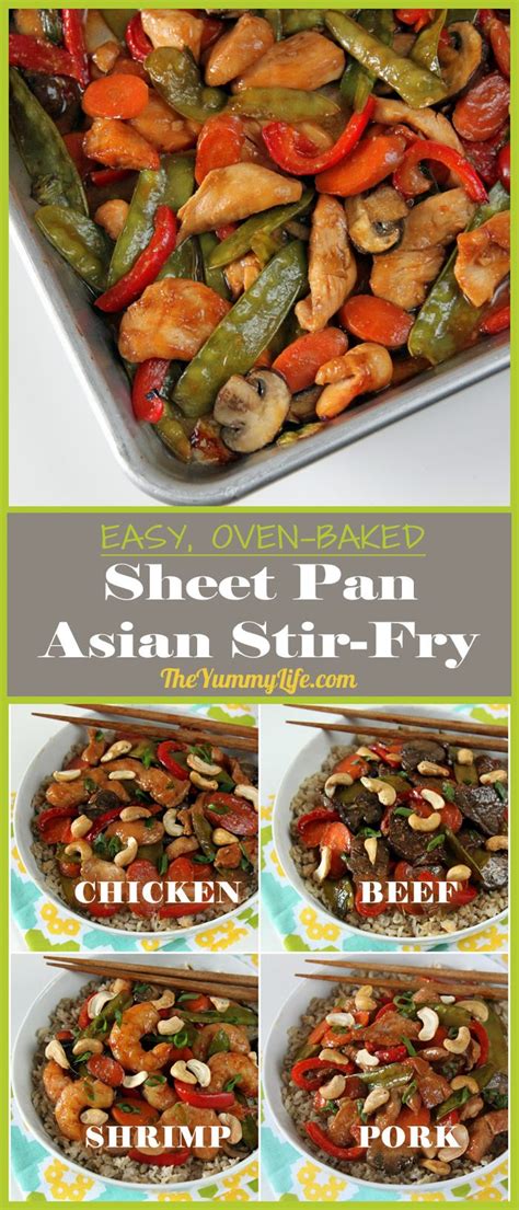 easy oven baked sheet pan asian stir fry
