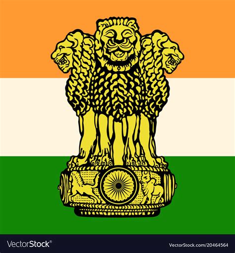 flag   emblem  india royalty  vector image