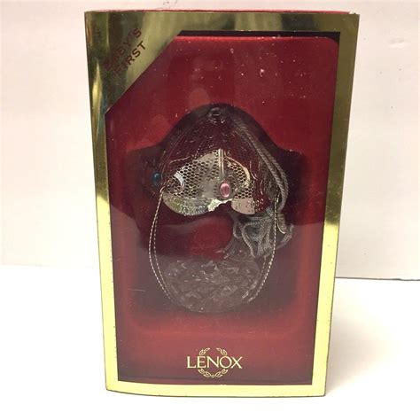 lenox babys   millenium edition christmas ornament lenox