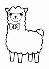 Llama Coloring Alpaca Outline Template Pages Bulletin Poster Board Rocks Print sketch template