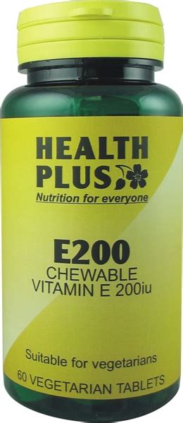 Health Plus Ltd Vitamin E E200 Chewable Vanilla Flavoured