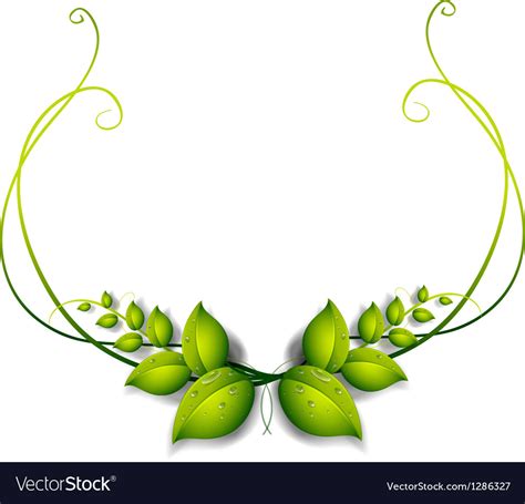 simple leafy border royalty  vector image