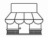 Shop Awning Coloring Store Grocery Coloringcrew Buildings Other Book Pages sketch template
