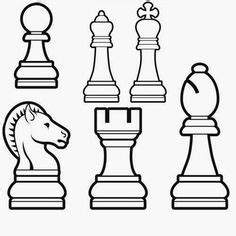 printable template  chess pieces templates pinte