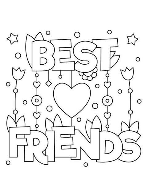 bff coloring page friends  coloring page coloring home
