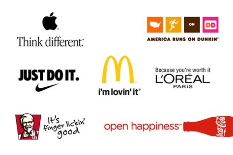 top brand slogans   create  ebaqdesign slogan   memorize  famous slogans
