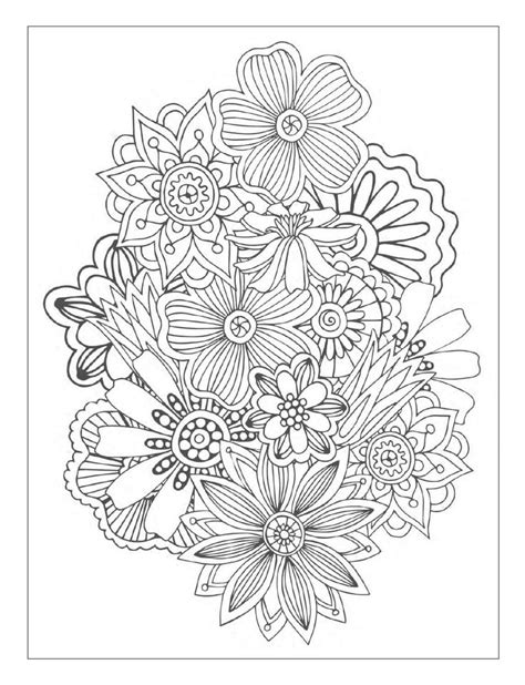 beautiful flowers detailed floral designs coloring book abstract