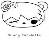 Coloring Pages Omelette Num Noms Sunny sketch template