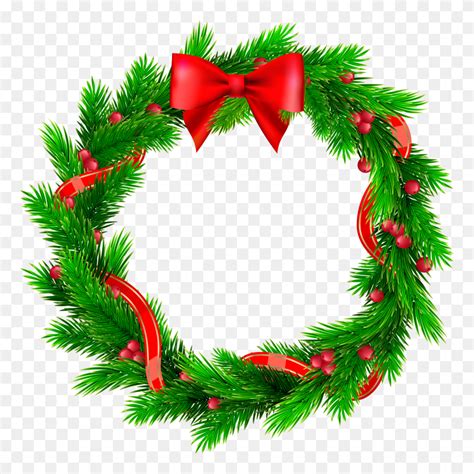 decorative christmas wreath clip wreath clipart transparent background stunning