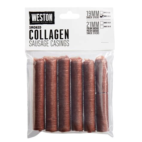 weston    mm smoked collagen sausage casing   lb