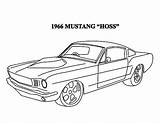 1969 Hoss Tocolor Mustange sketch template
