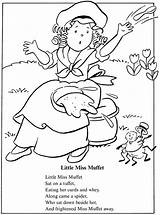 Coloring Muffet Miss Little Pages Jack Nursery Jill Rhyme Printable Rhymes Preschool Opposites Fun Spiders Color Sheets Tuffets Activities Kids sketch template