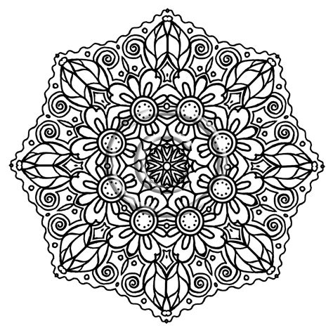 detailed flower coloring pages    print