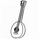 Guitar Printable Coloring Pages Mandolin Outline Electric Harp Ones Colorful Little Clipartmag Acoustic sketch template