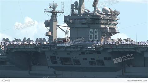 nimitz class aircraft carrier uss nimitz cvn  stock video footage