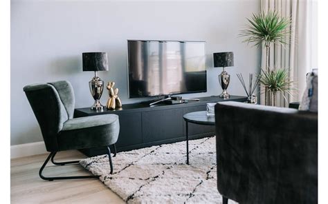 tv meubel barcelona zwart eiken kopen goossens meubelwinkel
