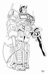 Transformers Optimus Magnus G1 sketch template