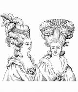 Marie Antoinette Coloring Pages Style Illustration Adults Hairdressing 1880 Royal Adult Color Woman Hairdresser Getcolorings Kings Queens French Fairy sketch template