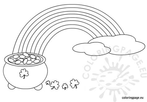 rainbow   pot  gold coloring page coloring page