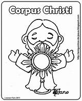 Corpus Christi Cristi Amiguinhos Atividades Deus Junho sketch template
