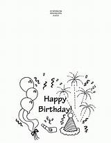 Birthday Coloring Card Printable Cards Pages Happy Colouring Greeting Boy Template Kids Illustrator Templates Print Pdf Coloringhome Visit Library Clipart sketch template