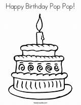 Cake Birthday Coloring Pages Printable Print Happy Kids Template Pop Templates 1st Drawing Color Layered Outline Cupcake Twistynoodle Favorites Login sketch template