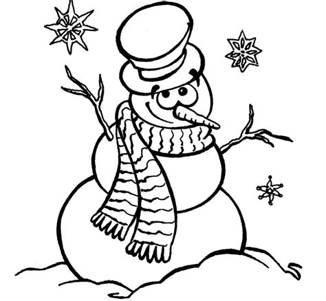 easy snowman coloring pages  getdrawings
