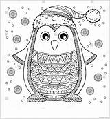 Christmas Pages Jolly Penguin Merry Coloring Color Online Holidays Printable Print Coloringpagesonly sketch template