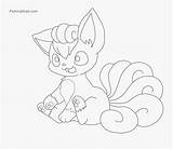 Vulpix Clipartkey sketch template