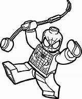 Spiderman Coloring Pages Lego Superheroes sketch template