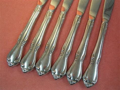 oneida chateau 6 place knives deluxe stainless flatware