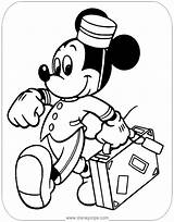Mickey Coloring Pages Mouse Disneyclips Bellhop Occupations Disney Funstuff sketch template