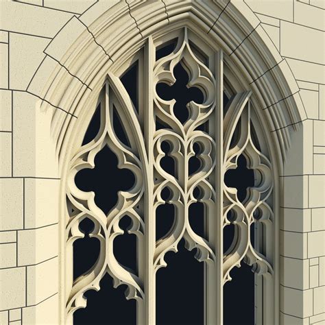 3ds Arched Gothic Window