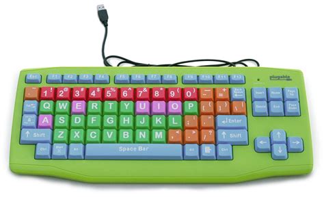 plugable usb kids computer keyboard  extra large color coded keys walmartcom