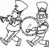 Band Marching Coloring Pages Jazz Drawing Getdrawings Template sketch template
