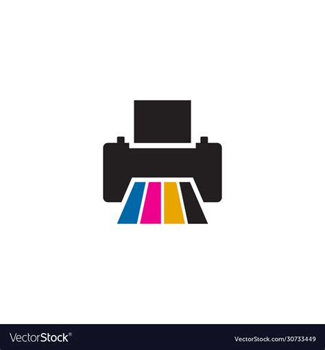 printer icon logo design template royalty  vector image