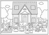 Coloring Calico Critters Pages Preschooler Rudolph Paints Reindeer sketch template