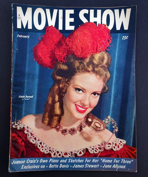Linda Darnell As Amber 1940s Vintage Movie Show Magazine February 1