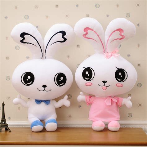 Candice Guo New Arrival Plush Toy Cute Tie Bowknot Couple Sweet Rabbit