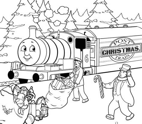 printable christmas train coloring pages