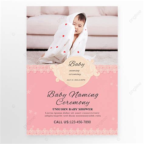 happy baby naming ceremony invitation template template   pngtree