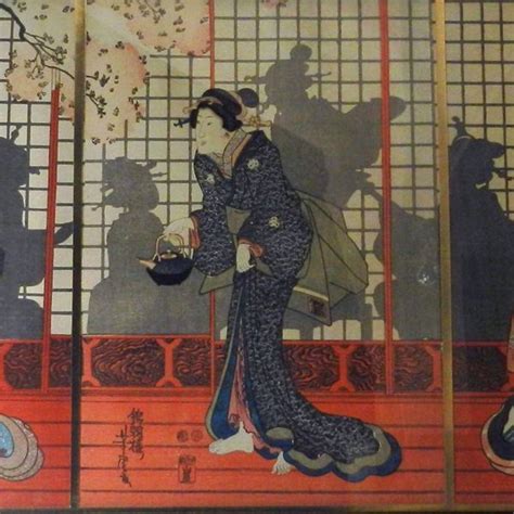 thee tafereel japanse prent einde van de de eeuw japanse prenten japan veiling