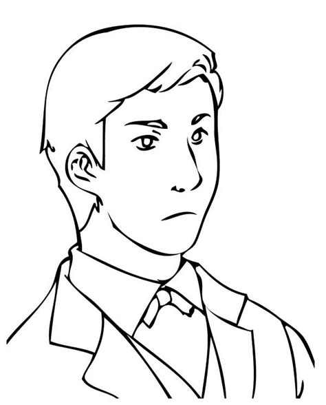 handsome business man coloring pages  place  color