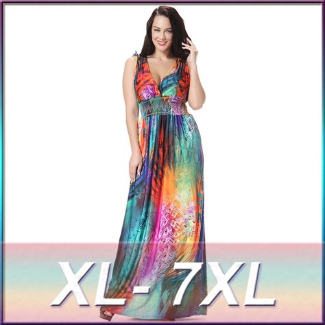 Buy Jrqiot Women Big Large Plus Size Beach Maxi Dress
