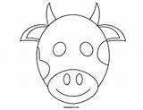 Printable Cows Masquer Masque sketch template