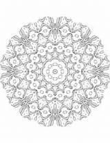 Kaleidoscope Coloring Mandala Pages Printable Categories sketch template
