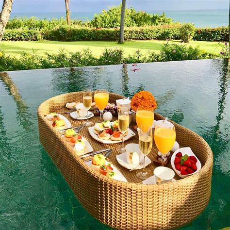 floating breakfasts  bali indonesia luxury floating breakfast