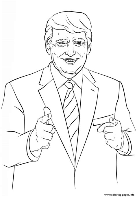 donald trump  good coloring pages printable